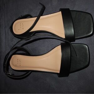 a new day Black Strappy Sandals